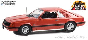 Charlie`s Angels (1976-1981 TV Series) - 1979 Ford Mustang Ghia - Medium Red with Black Stripe Treatment (Diecast Car)