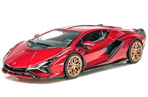 Lamborghini Sian FKP37 Metallic Red (Diecast Car)