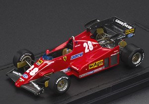 Ferrari 126 C2B 1983 San Marino GP Pole Position & 3rd Place No,28 Rene Arnoux (Diecast Car)