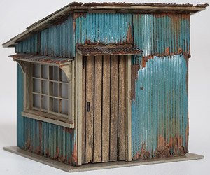 (HO) Galvanized Iron Hut D [1:83, Unpainted Paper] (Unassembled Kit) (Model Train)