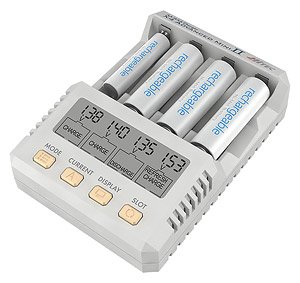 AA/AAA Charger X4 Advanced Mini II (White) (Mini 4WD)