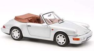 ポルシェ 911 カレラ 2 カブリオレ 1990 シルバー (ミニカー)