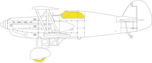 アビア B.534 IVセリエ 「Tフェース」両面塗装マスク シール (エデュアルド用) (プラモデル)