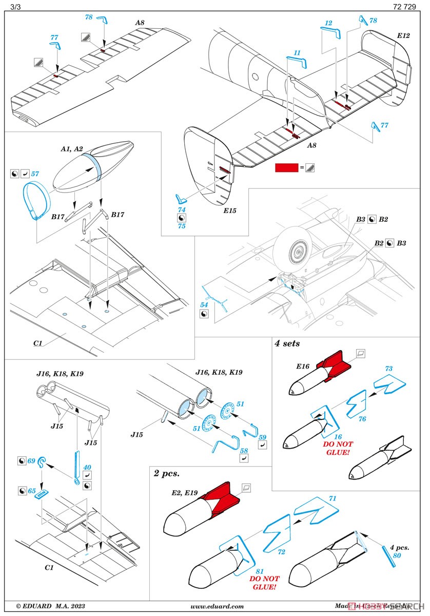 Photo-Etched Parts for Bf110G-2 (for Eduard) (Plastic model) 設計図3
