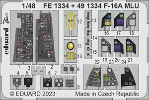 Zoom Etched Parts for F-16A MLU (for Kinetic) (Plastic model)