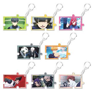 Blue Lock Trading Puzzle Style Acrylic Key Ring (Set of 8) (Anime Toy)