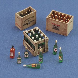 Champagne, Cognac E Wine Bottles With Crates (Plastic model)