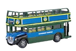 James Bond Duble Decker Bus Live and Let Die (White/Blue/Green) (Diecast Car)