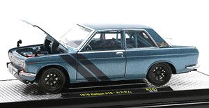 1970 Datsun 510 - Blue Metallic with Dark Blue Gloss stripes (ミニカー)