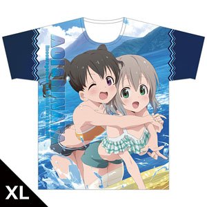 ヤマノススメ Next Summit フルグラフィックTシャツ [あおい&ひなた] XLサイズ (キャラクターグッズ)