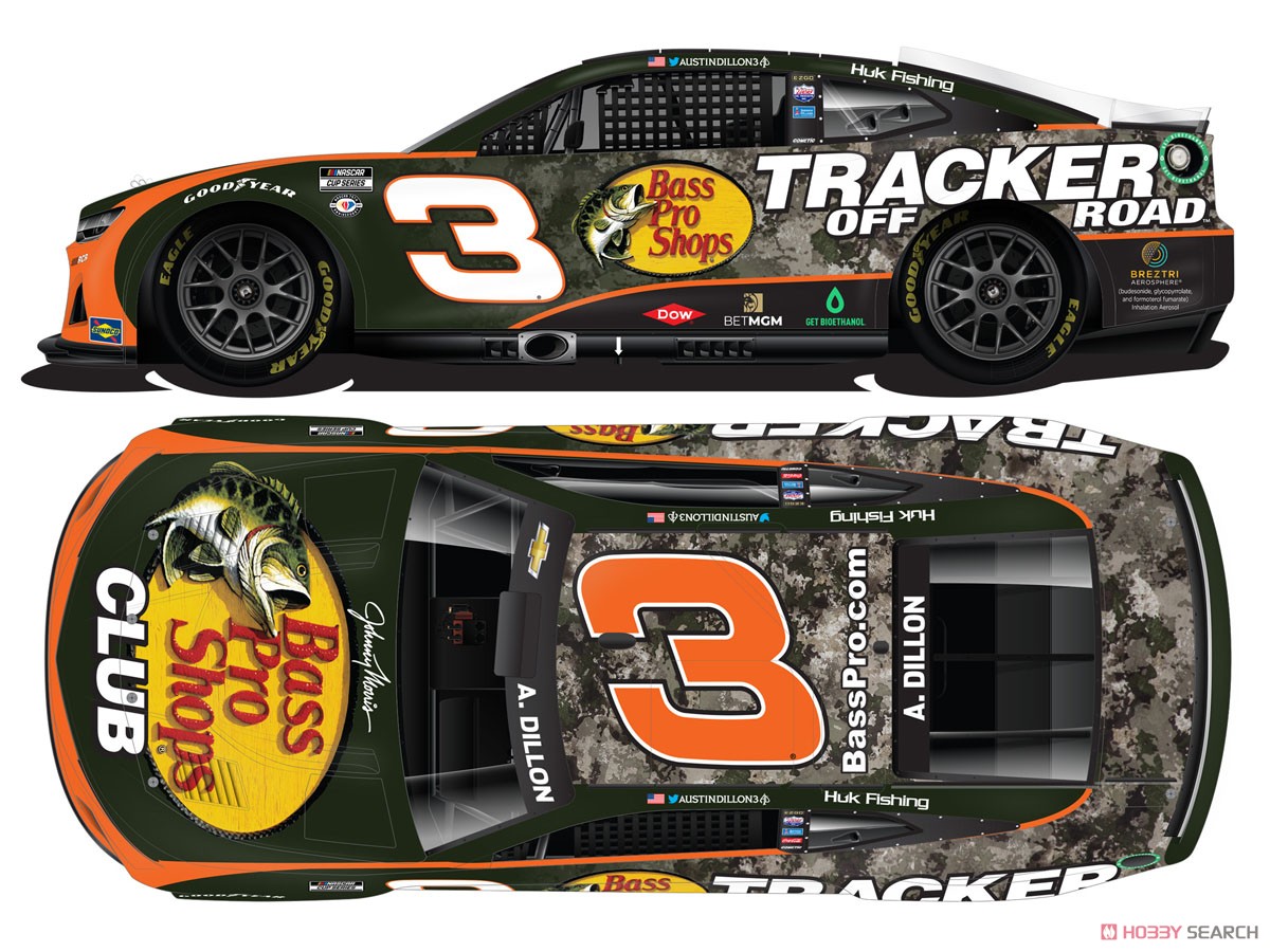 `オースティン・ディロン` #3 バスプロショップ シボレー カマロ NASCAR 2023 (ミニカー) その他の画像1