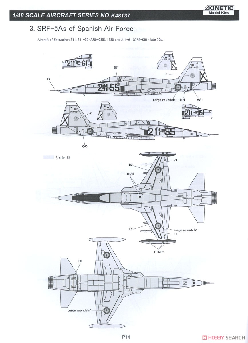 RF-5A Recce Fredoom Fighter (Plastic model) Color4
