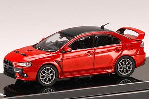 三菱 ランサーエボリューション 10 ファイナルエディション レッドメタリック / カーボンルーフ (ミニカー)