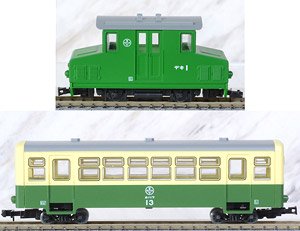 The Railway Collection Narrow Gauge 80 Akasaka Mine Employee Transport Train (DEKI1 + HOHAFU1) Two Car Set (2-Car Set) (Model Train)