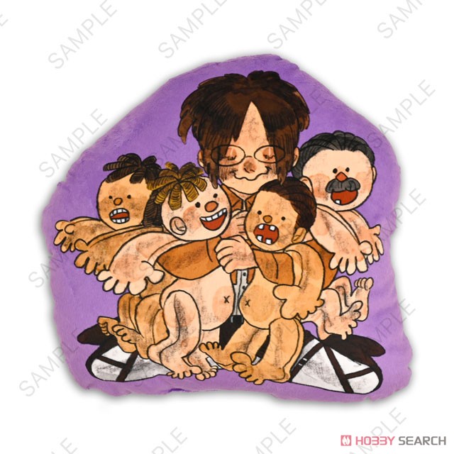 Attack on Titan Illustrator Wani Aoi Collabo Die-cut Cushion (Hange) (Anime Toy) Item picture1