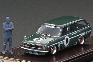 Datsun Bluebird (510) Wagon Green Event ver. With Mr. Imai (ミニカー)