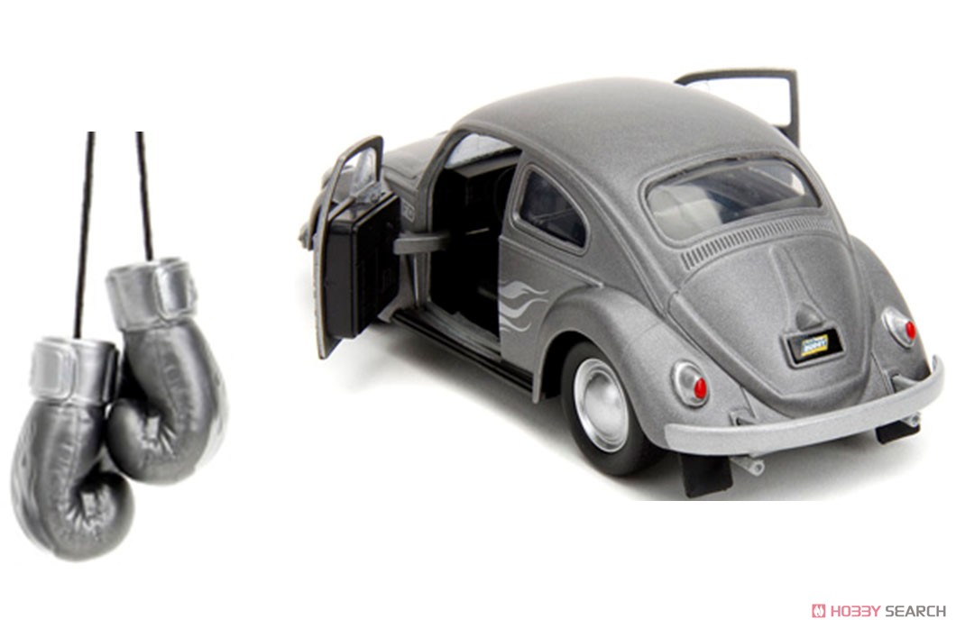 1959 VW Beetle Gray / Flames with Boxing Gloves (Diecast Car) Item picture2