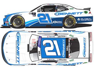 `オースティン・ヒル` #21 ベネット トランスポーテーション & ロジスティックス シボレー カマロ NASCAR Xfinityシリーズ 2023 (ミニカー)