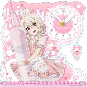 Fate/kaleid liner Prisma Illya: Licht - The Nameless Girl [Especially Illustrated] [Nurse Maid] Acrylic Table Clock (Ilya) (Anime Toy)