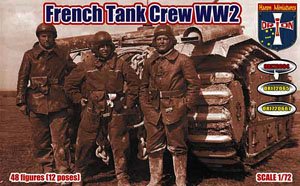 WW.II フランス戦車兵 (48体・12ポーズ) (プラモデル)