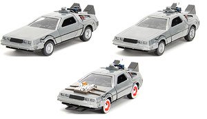 Back To The Future Time Machine 3-Pack (Diecast Car)