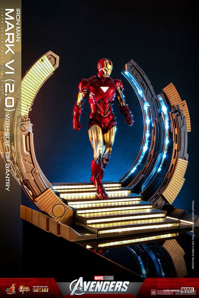 【銀行振込前入金】 【ムービー・マスターピース DIECAST】 『アベンジャーズ』 1/6スケールフィギュア アイアンマン・マーク6 (2.0版)［パワードスーツ装着機付き］ (完成品) 商品画像11