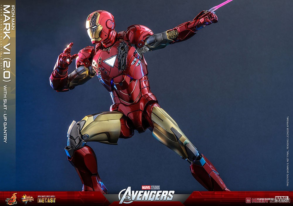 【銀行振込前入金】 【ムービー・マスターピース DIECAST】 『アベンジャーズ』 1/6スケールフィギュア アイアンマン・マーク6 (2.0版)［パワードスーツ装着機付き］ (完成品) 商品画像14