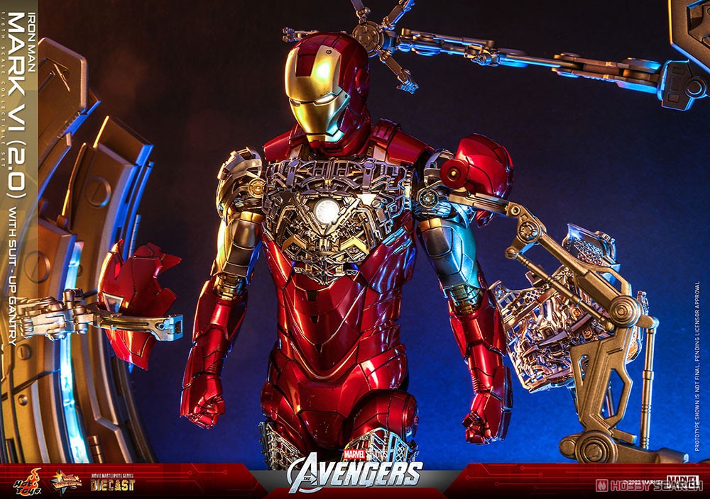 【銀行振込前入金】 【ムービー・マスターピース DIECAST】 『アベンジャーズ』 1/6スケールフィギュア アイアンマン・マーク6 (2.0版)［パワードスーツ装着機付き］ (完成品) 商品画像16