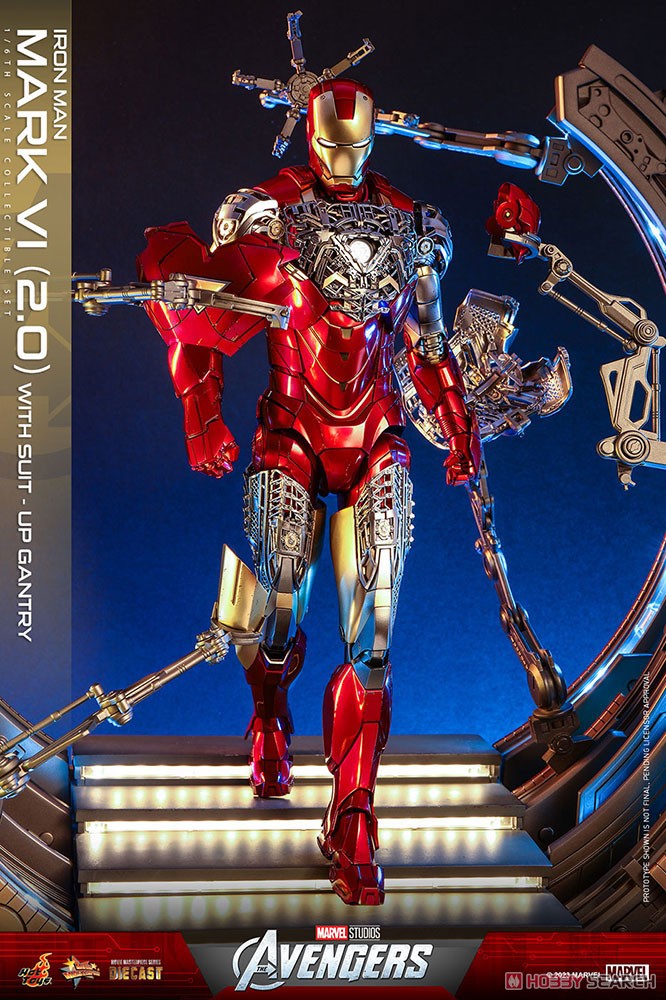 【銀行振込前入金】 【ムービー・マスターピース DIECAST】 『アベンジャーズ』 1/6スケールフィギュア アイアンマン・マーク6 (2.0版)［パワードスーツ装着機付き］ (完成品) 商品画像2