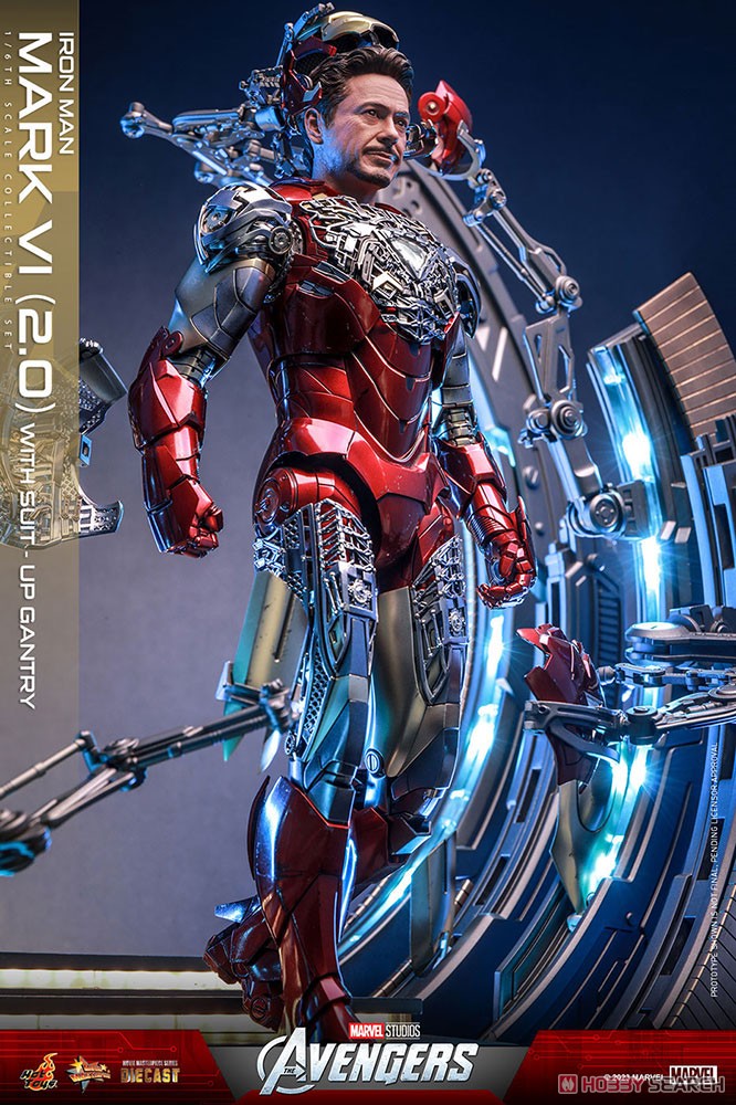 【銀行振込前入金】 【ムービー・マスターピース DIECAST】 『アベンジャーズ』 1/6スケールフィギュア アイアンマン・マーク6 (2.0版)［パワードスーツ装着機付き］ (完成品) 商品画像3