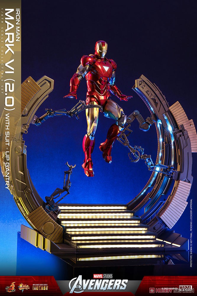 【銀行振込前入金】 【ムービー・マスターピース DIECAST】 『アベンジャーズ』 1/6スケールフィギュア アイアンマン・マーク6 (2.0版)［パワードスーツ装着機付き］ (完成品) 商品画像4