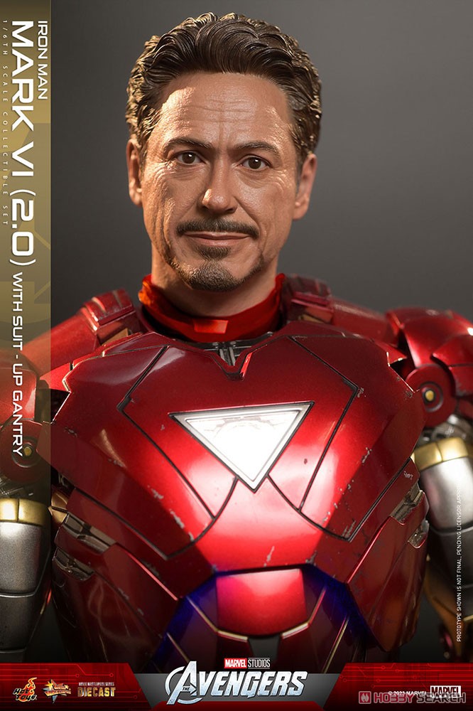 【銀行振込前入金】 【ムービー・マスターピース DIECAST】 『アベンジャーズ』 1/6スケールフィギュア アイアンマン・マーク6 (2.0版)［パワードスーツ装着機付き］ (完成品) 商品画像5