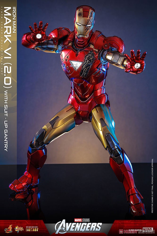 【銀行振込前入金】 【ムービー・マスターピース DIECAST】 『アベンジャーズ』 1/6スケールフィギュア アイアンマン・マーク6 (2.0版)［パワードスーツ装着機付き］ (完成品) 商品画像7