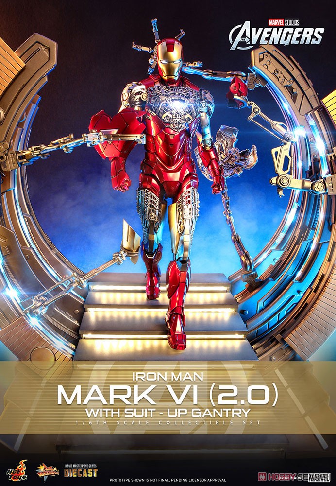 【銀行振込前入金】 【ムービー・マスターピース DIECAST】 『アベンジャーズ』 1/6スケールフィギュア アイアンマン・マーク6 (2.0版)［パワードスーツ装着機付き］ (完成品) その他の画像1