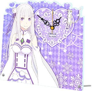 Re:Zero -Starting Life in Another World- Acrylic Table Clock [Emilia] (Anime Toy)