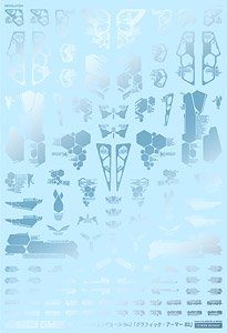 1/144 GM Decoration Decal No.2 `Graphic Armor #2` Metallic Light Blue (Material)