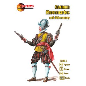 German Mercenaries mid 16th Century (40 Figures / 14 Poses / 6 Horses) (Plastic model)