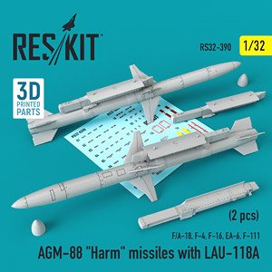 AGM-88 `HARM` 対レーダーミサイル w/LAU-118A ランチャー (2個入) (プラモデル)
