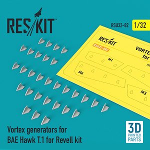 Vortex Generators For Bae Hawk T.1 For Revell Kit (3D Printing) (Plastic model)
