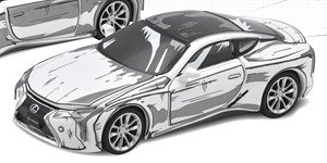 LC500 (Pearl White Manga) (Diecast Car)