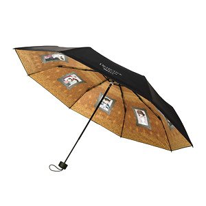 Detective Conan Gallery Style Folding Umbrella (for Both Sunny & Rainy Weather) Brown (Anime Toy)