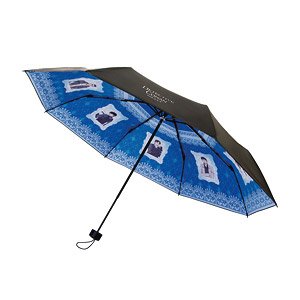 Detective Conan Gallery Style Folding Umbrella (for Both Sunny & Rainy Weather) Blue (Anime Toy)