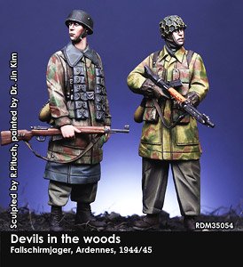Devils in the Woods Falschirmjaeger, Ardennes, 1944/45 (2 Figures) (Plastic model)