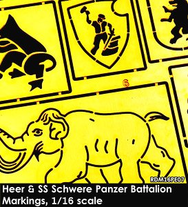 Heer & SS Schwere Panzer Battalion Markings (Plastic model)