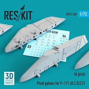 F-111A/C/D/E/F 可動式パイロン (4個入り) (プラモデル)