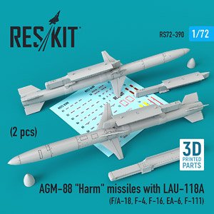 AGM-88 `HARM` 対レーダーミサイル w/LAU-118A ランチャー (2個入) (プラモデル)