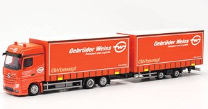 (HO) メルセデスベンツ アクトロスビッグスペース `18 ボリュームトレーラートラック `Gebruder Weiss` (鉄道模型)