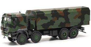 (HO) イベコ トラッカー 8x8フラットベッドトラック 迷彩柄 [Iveco Trakker] (鉄道模型)