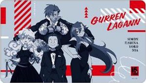 Tengen Toppa Gurren Lagann [Especially Illustrated] Assembly 15th Anniversary Dress Up Monotone Color Ver. Play Mat (Card Supplies)