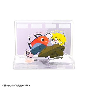 Chainsaw Man Illustrator HER Collabo Acrylic Diorama (Denji & Pochita) (Anime Toy)